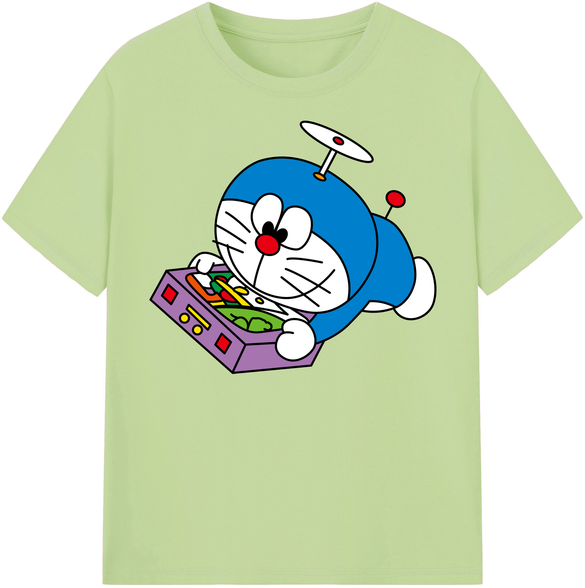 （画像用） ドラえもん Doraemon 綿100％半袖Tシャツ（フロントプリント）